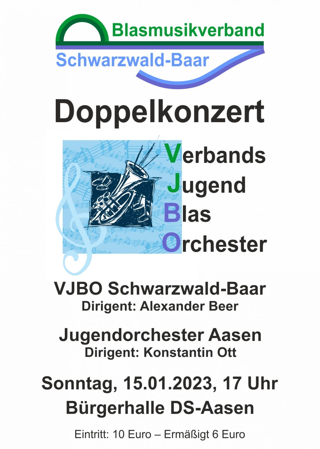 Plakat VJBO meets Jugendorchester Aasen